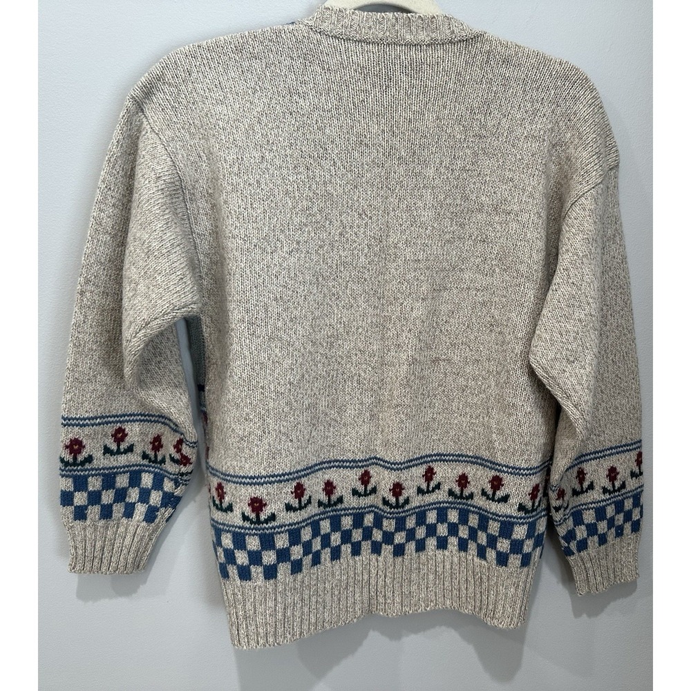 Vintage Charter Club Petite Medium Women's Wool Goose Cardigan Cottagecore - Picture 6 of 10